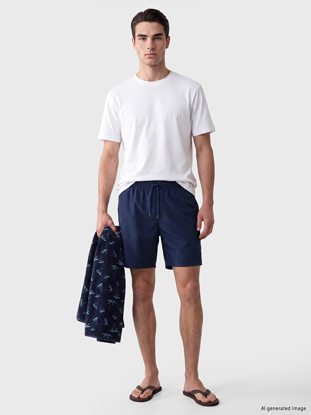 Knee Length Basic Men's Swimming Shorts