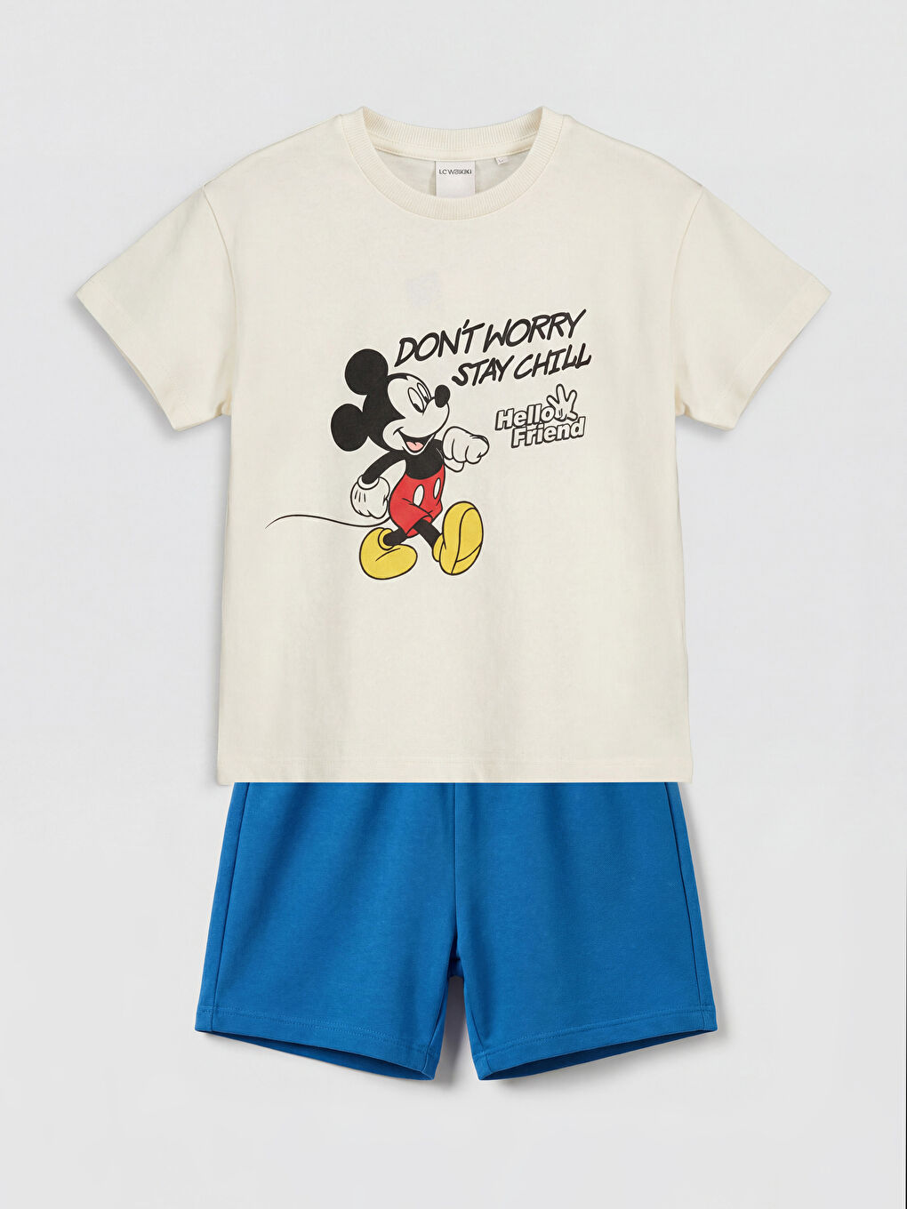 تيشيرت وشورت أولاد أطفال مطبوع ميكي ماوس