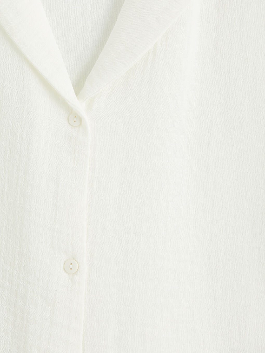 Beyaz Gömlek Yaka Müslin Kadın Plaj Elbisesi-2