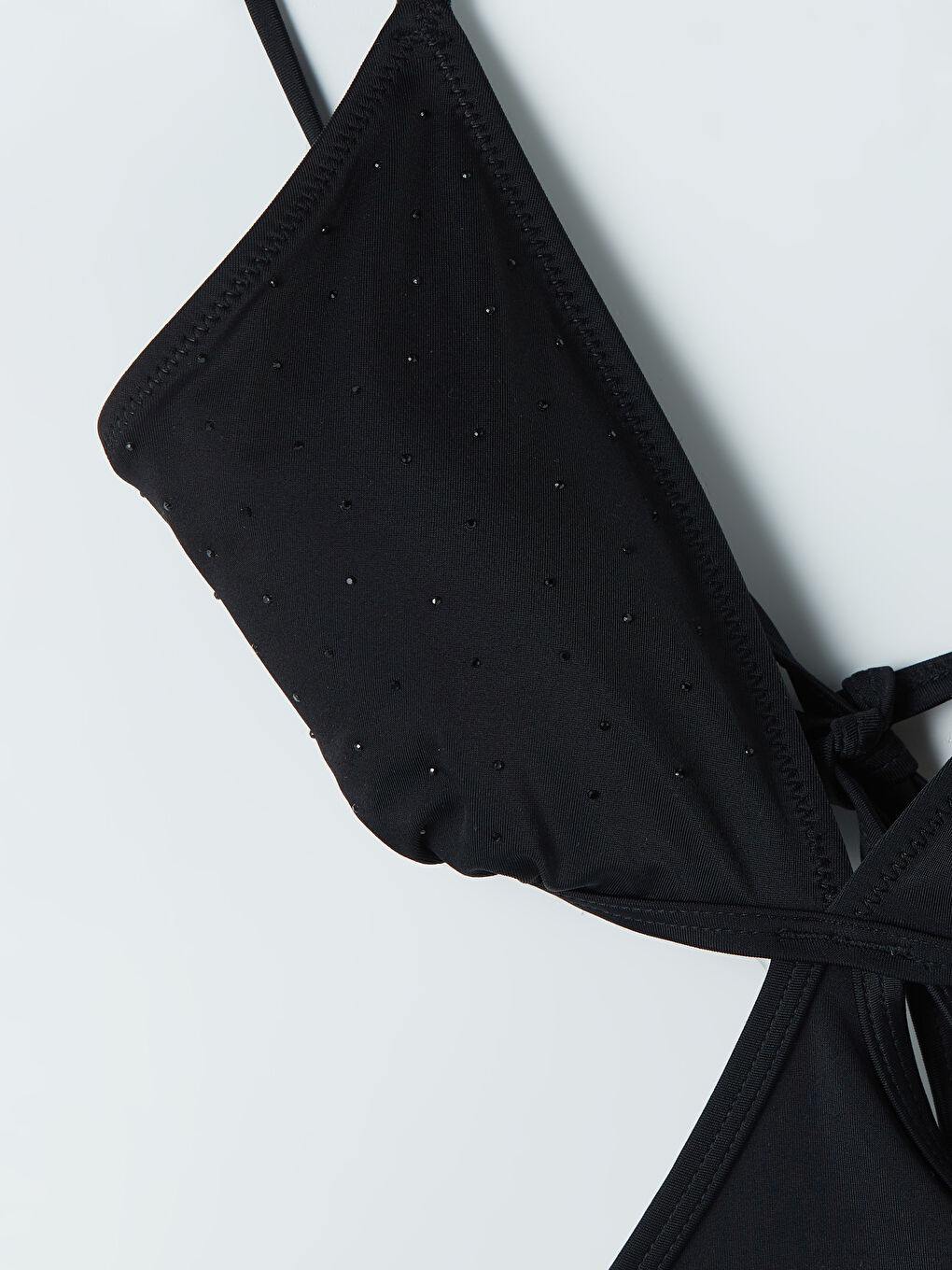 Siyah Bağlama Detaylı Kadın Mayo-2