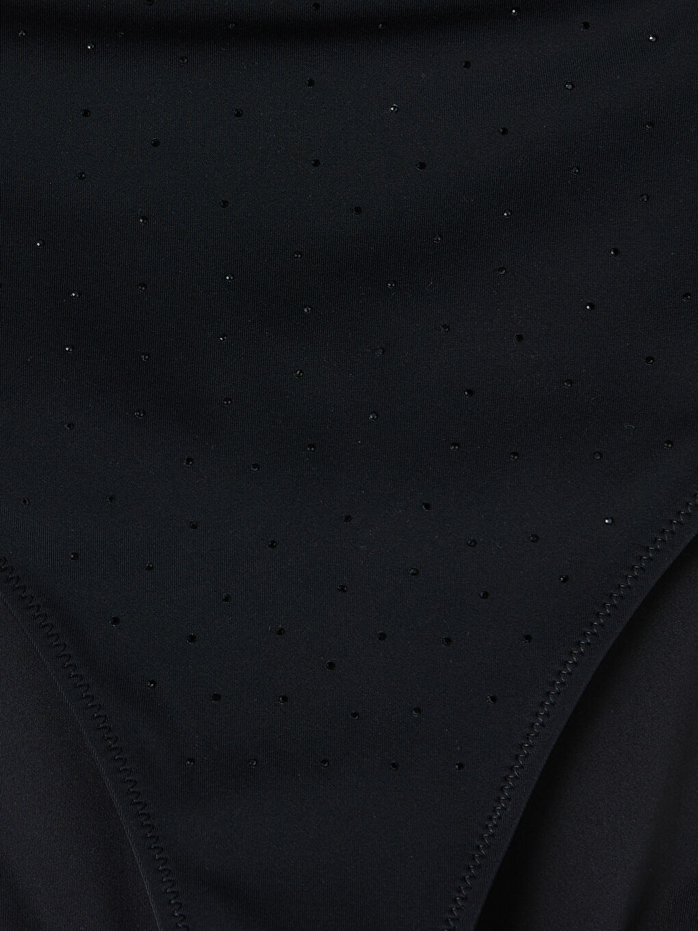 Siyah Bağlama Detaylı Kadın Mayo-3