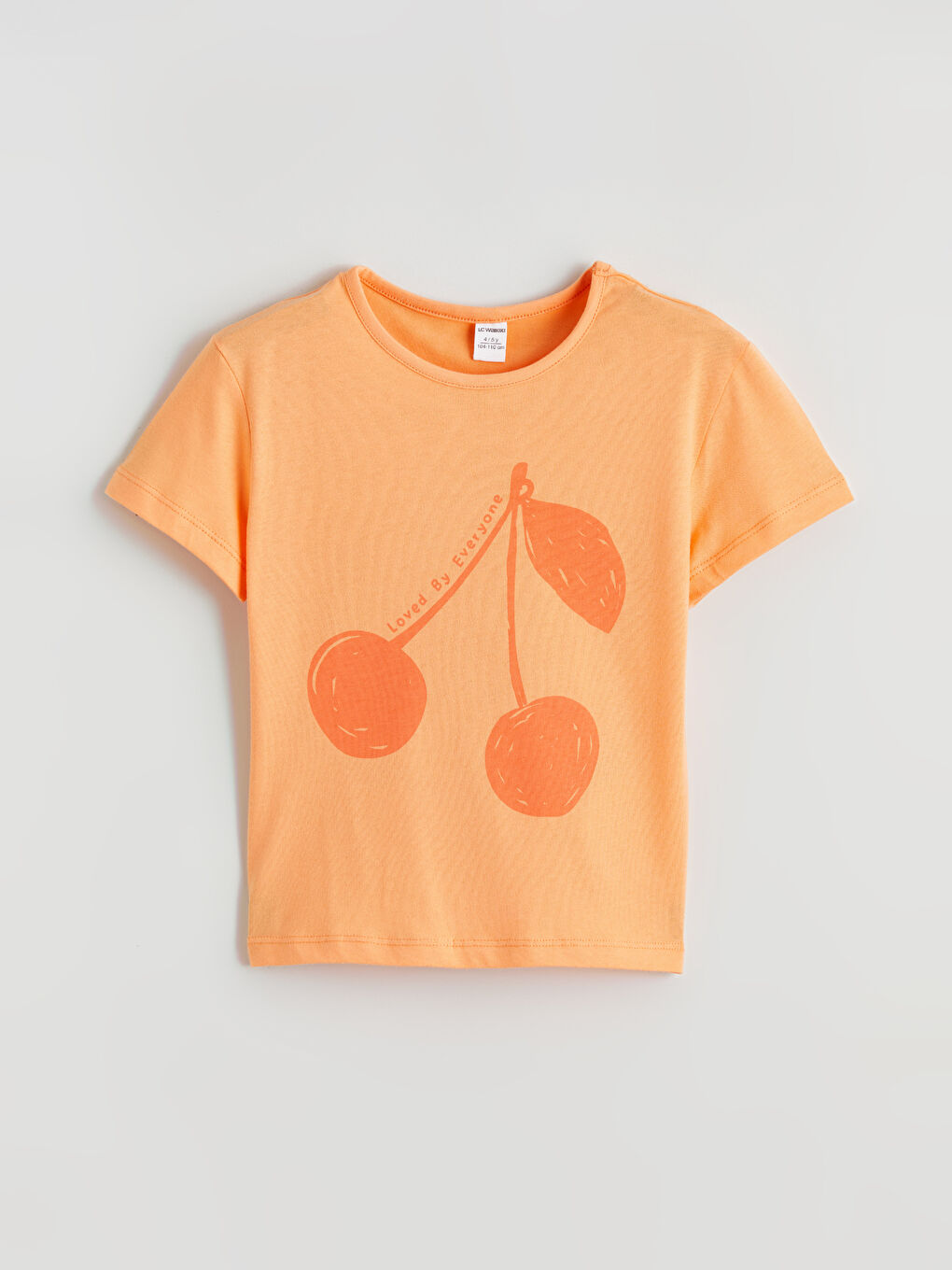 Crew Neck Printed Girls' T-Shirt