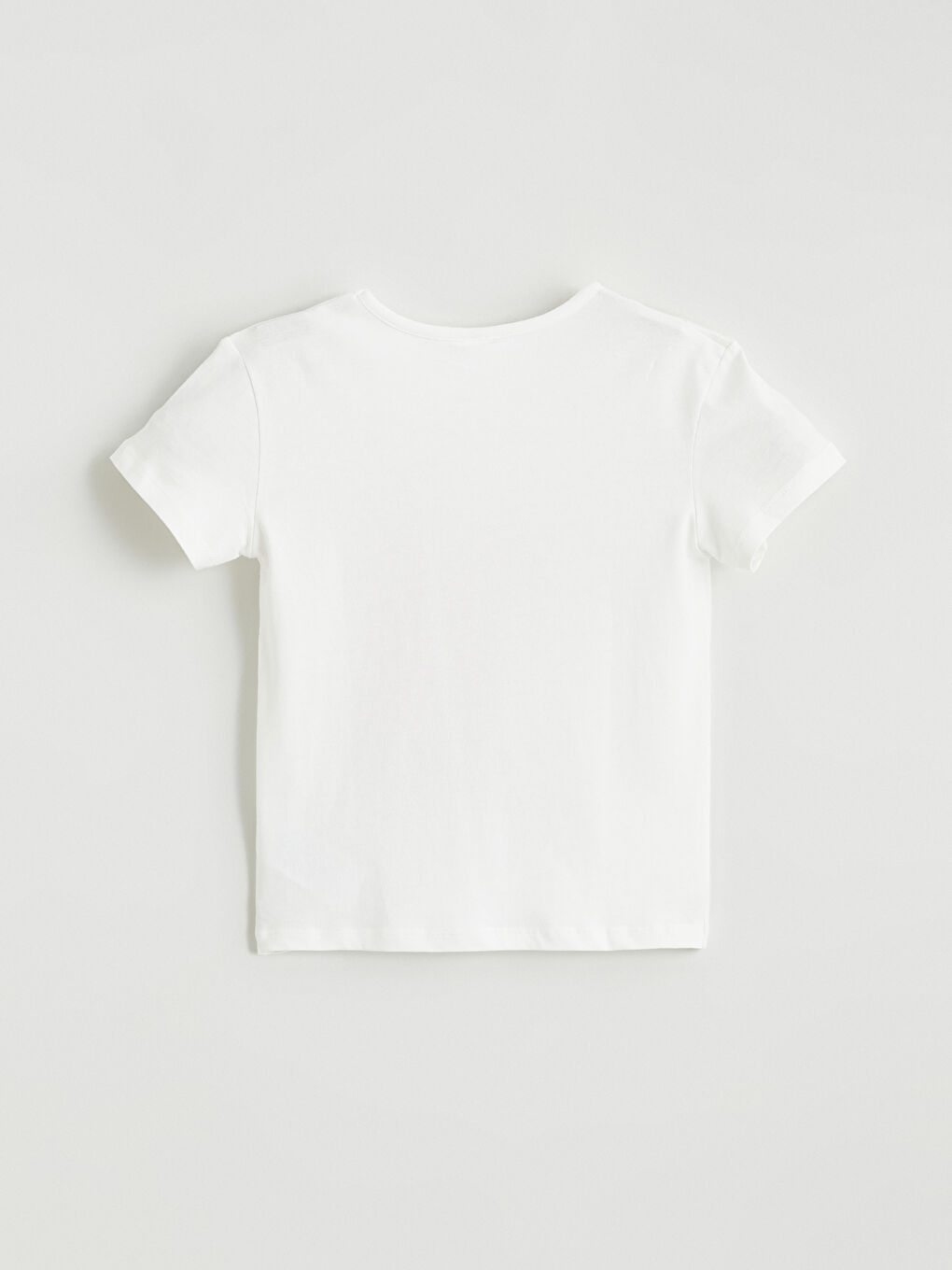 Crew Neck Printed Girls' T-Shirt-2