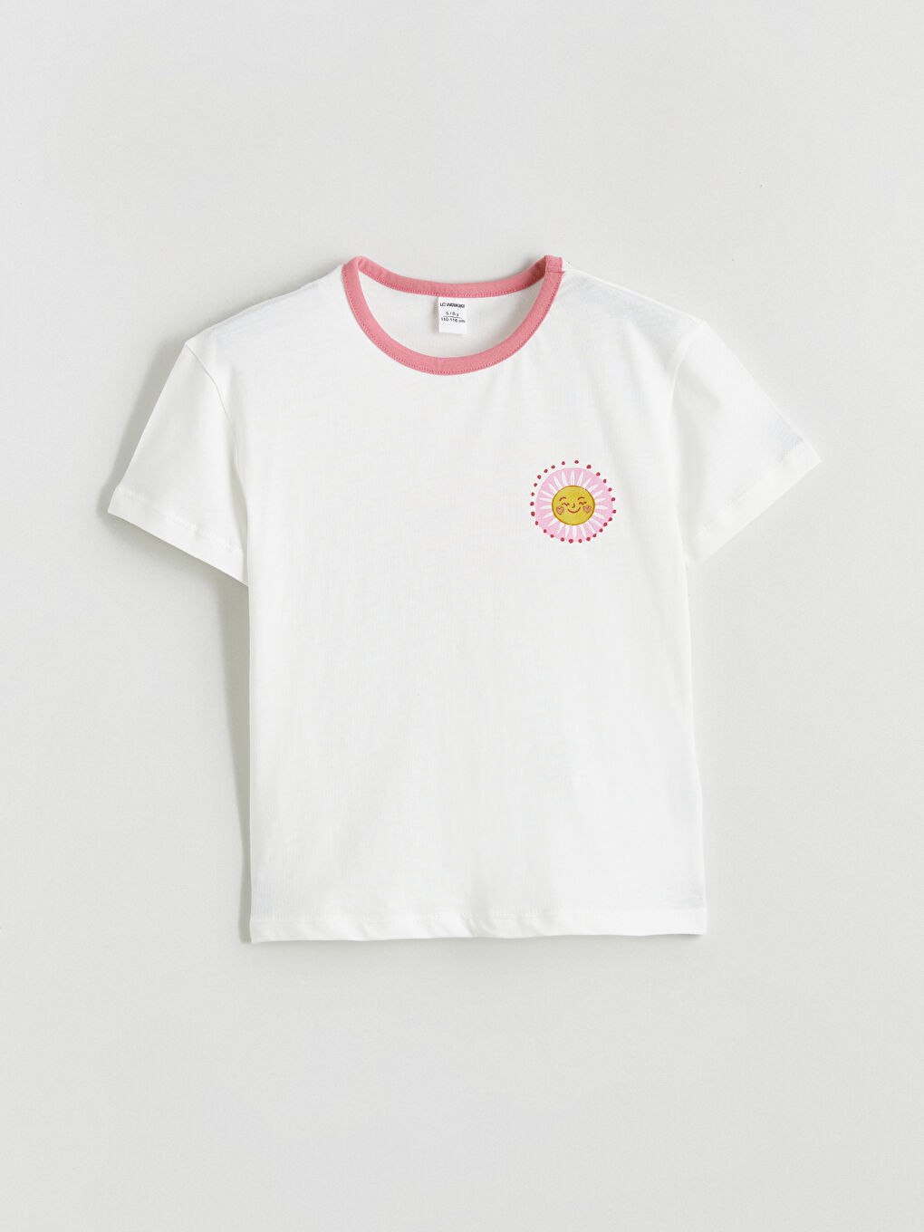 Crew Neck Girls' T-Shirt-1