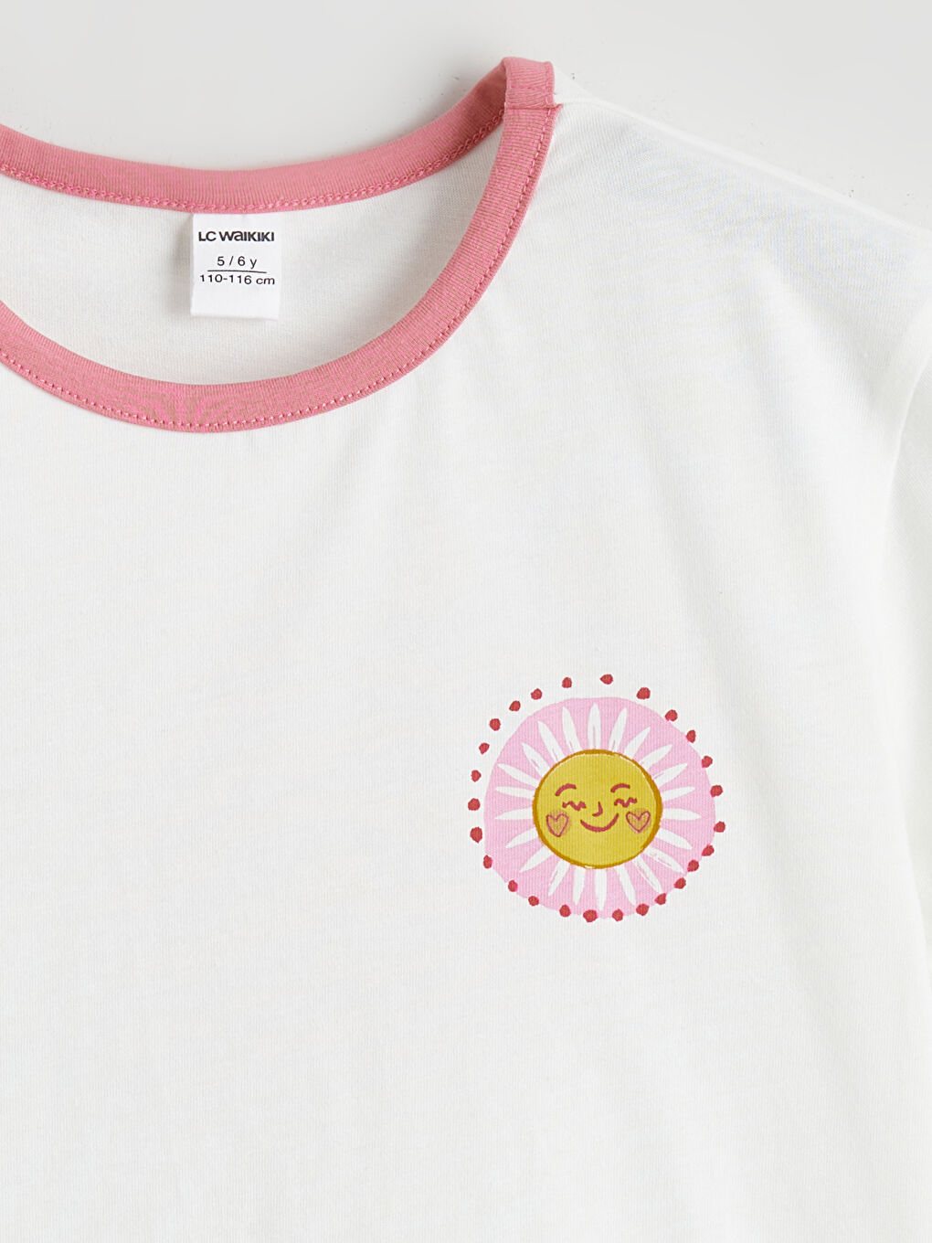 Crew Neck Girls' T-Shirt-2