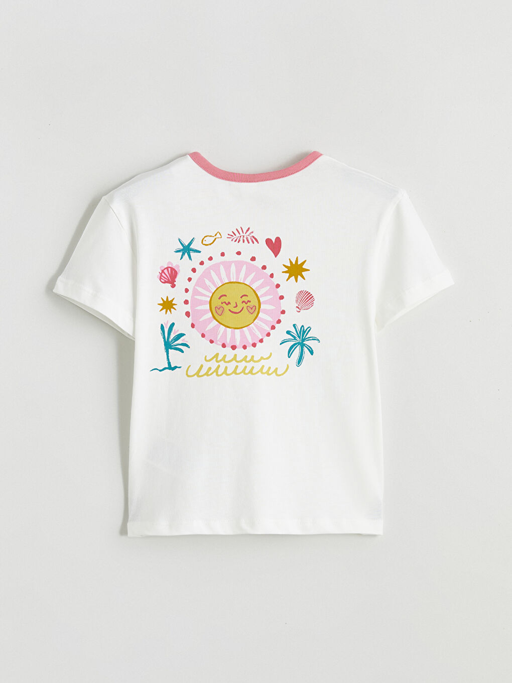 Crew Neck Girls' T-Shirt-3