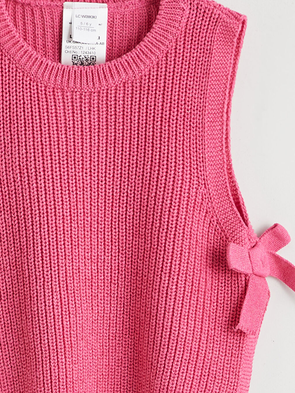 Pembe Baskılı Poplin Kız Çocuk Gömlek ve Süveter-5