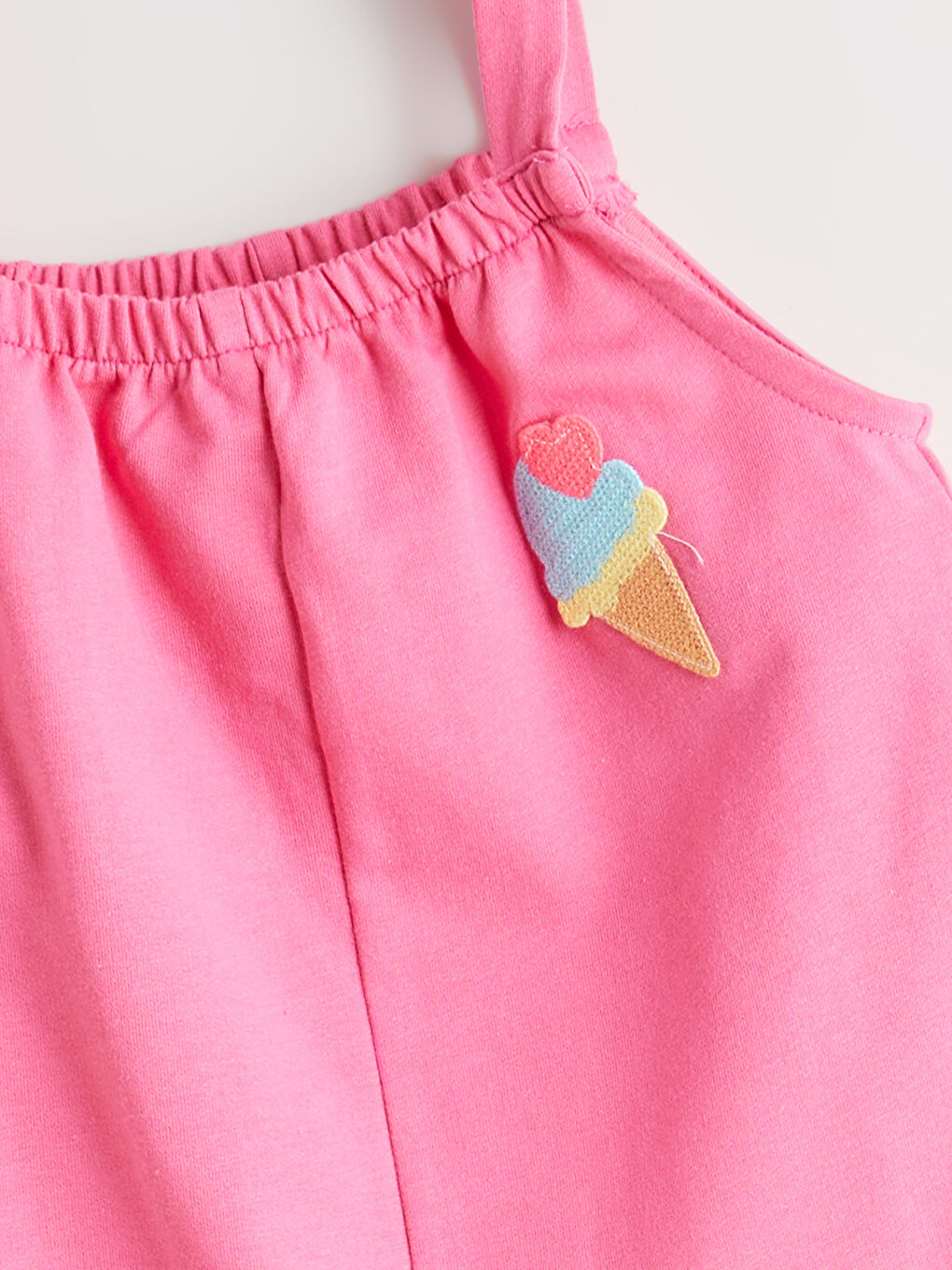 Pembe Nakışlı Kız Çocuk Tulum-1