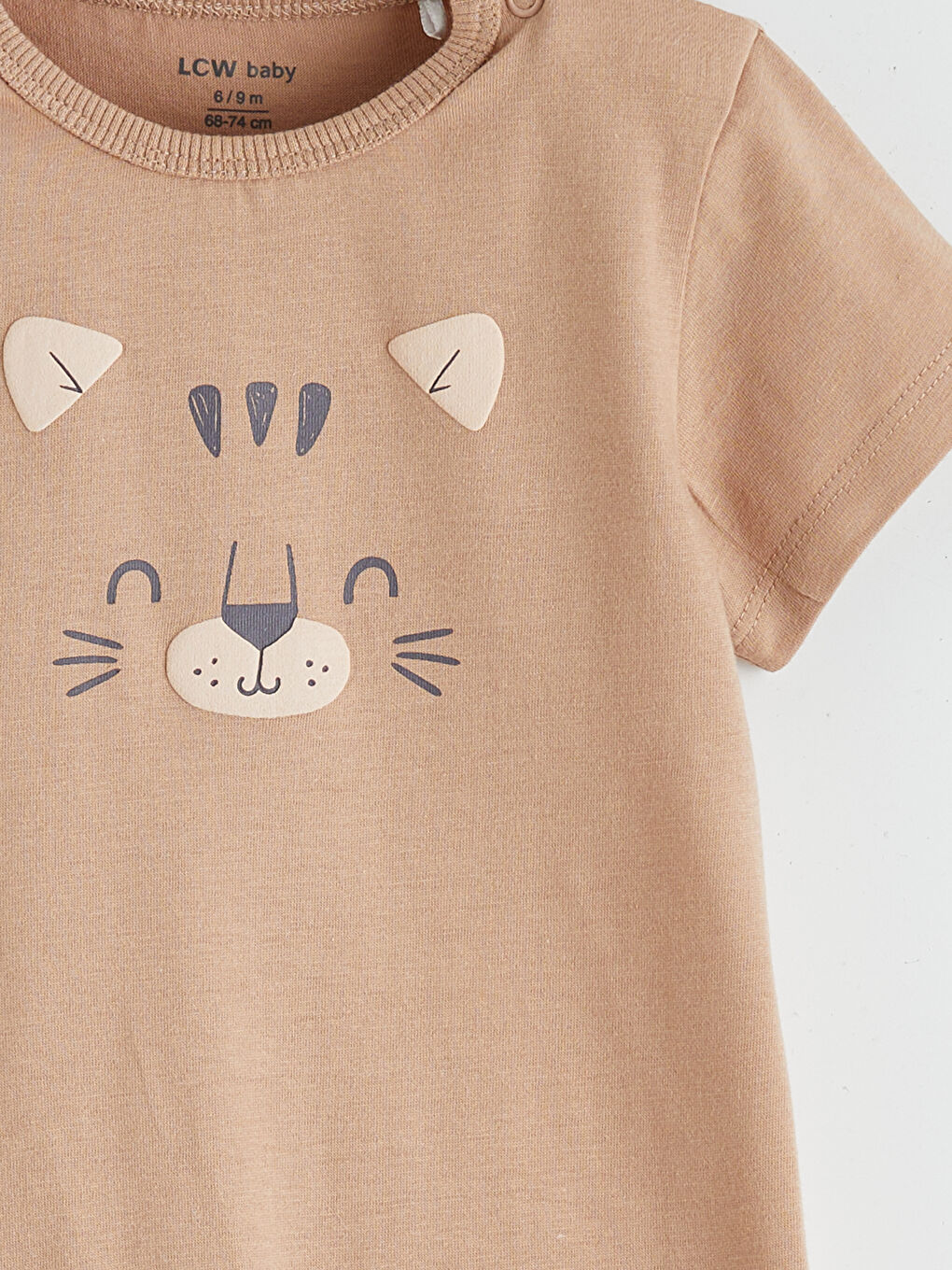 Kahverengi Baskılı ve Çizgili Erkek Bebek Tulum 2''li-6