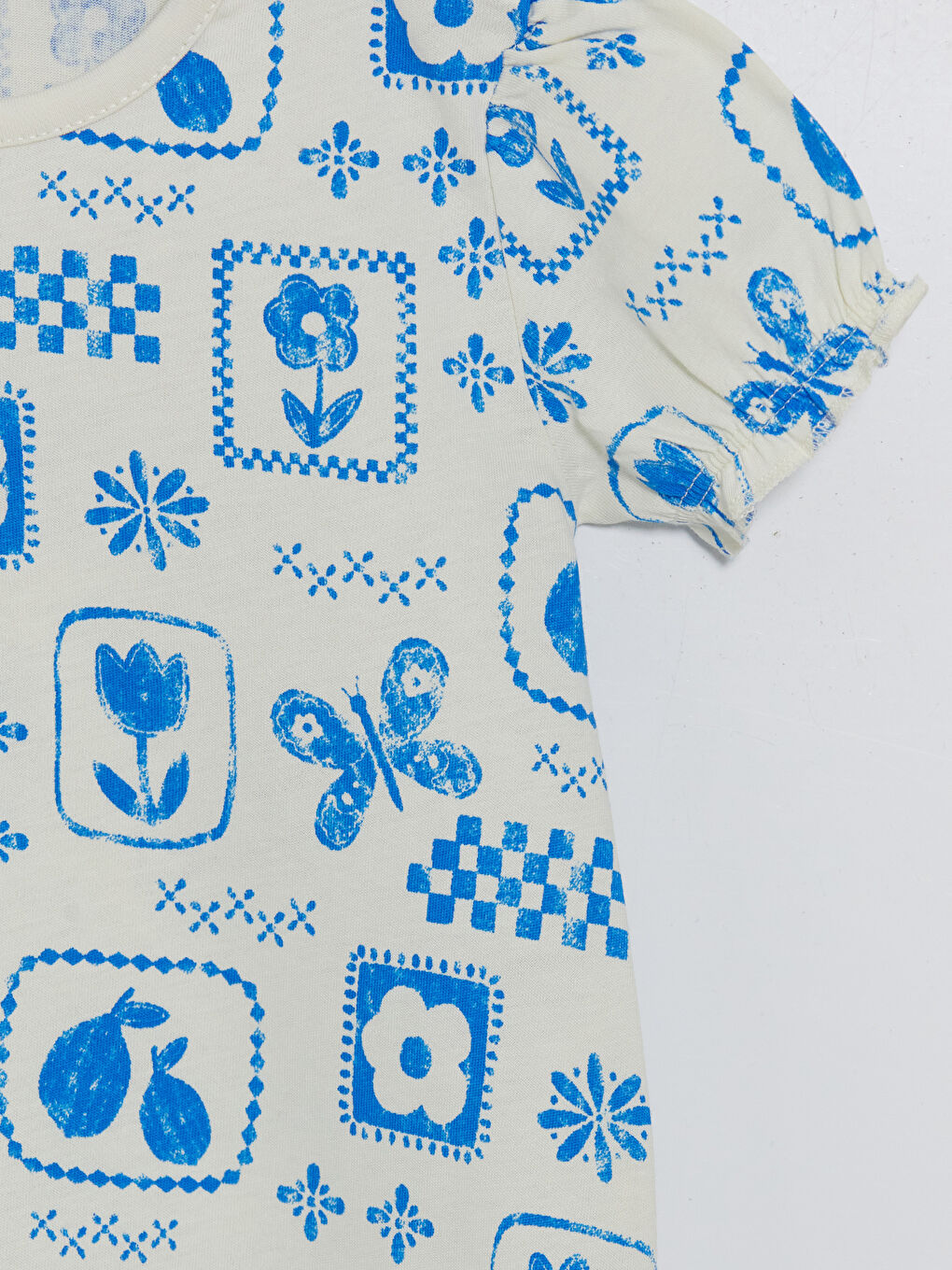 Pembe Bisiklet Yaka Baskılı Kız Bebek Penye Tulum 2'li-5