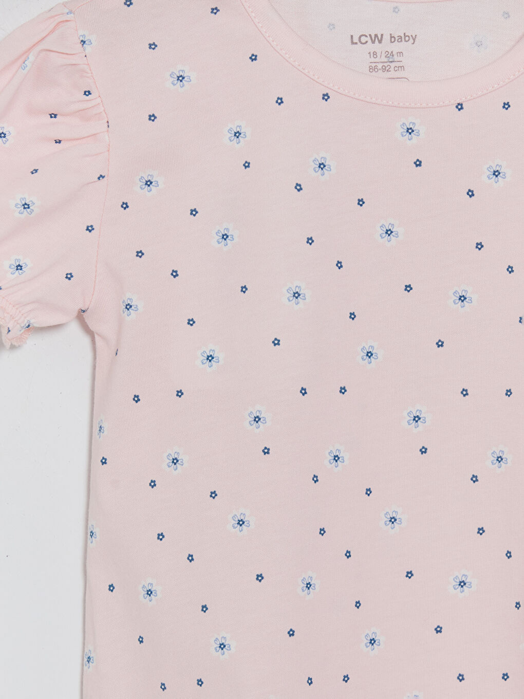 Pembe Bisiklet Yaka Baskılı Kız Bebek Penye Tulum 2'li-6