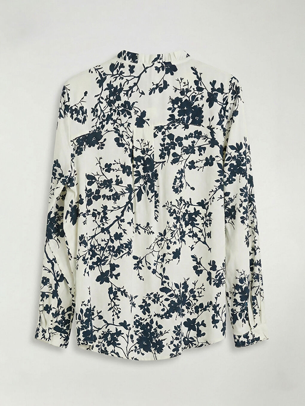 Kaçık Yaka Çiçekli Bluz	-5