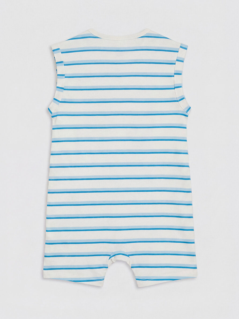 Turkuaz Bisiklet Yaka Baskılı Erkek Bebek Tulum 2'li-4