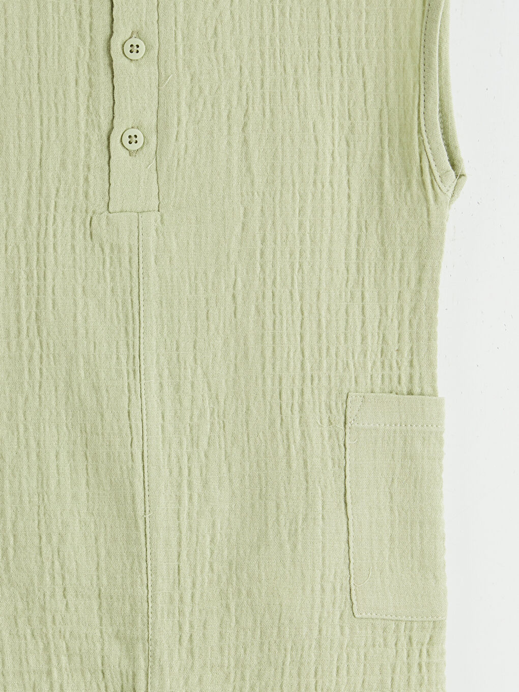 Yeşil Bisiklet Yaka Erkek Bebek Müslin Tulum-2