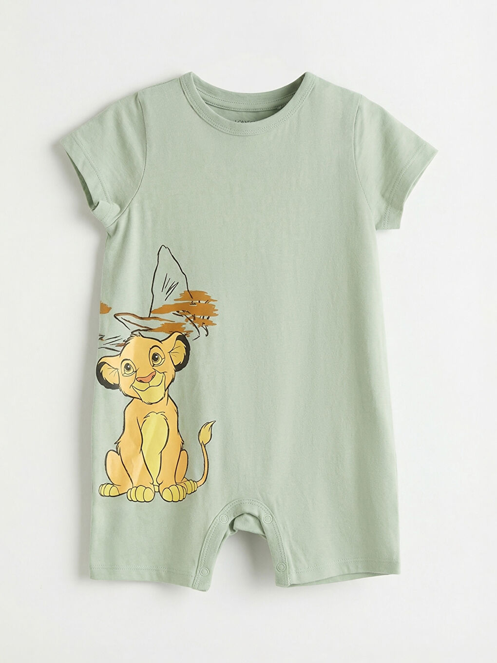 Yeşil Aslan Kral Baskılı Erkek Bebek Tulum 2'li-1
