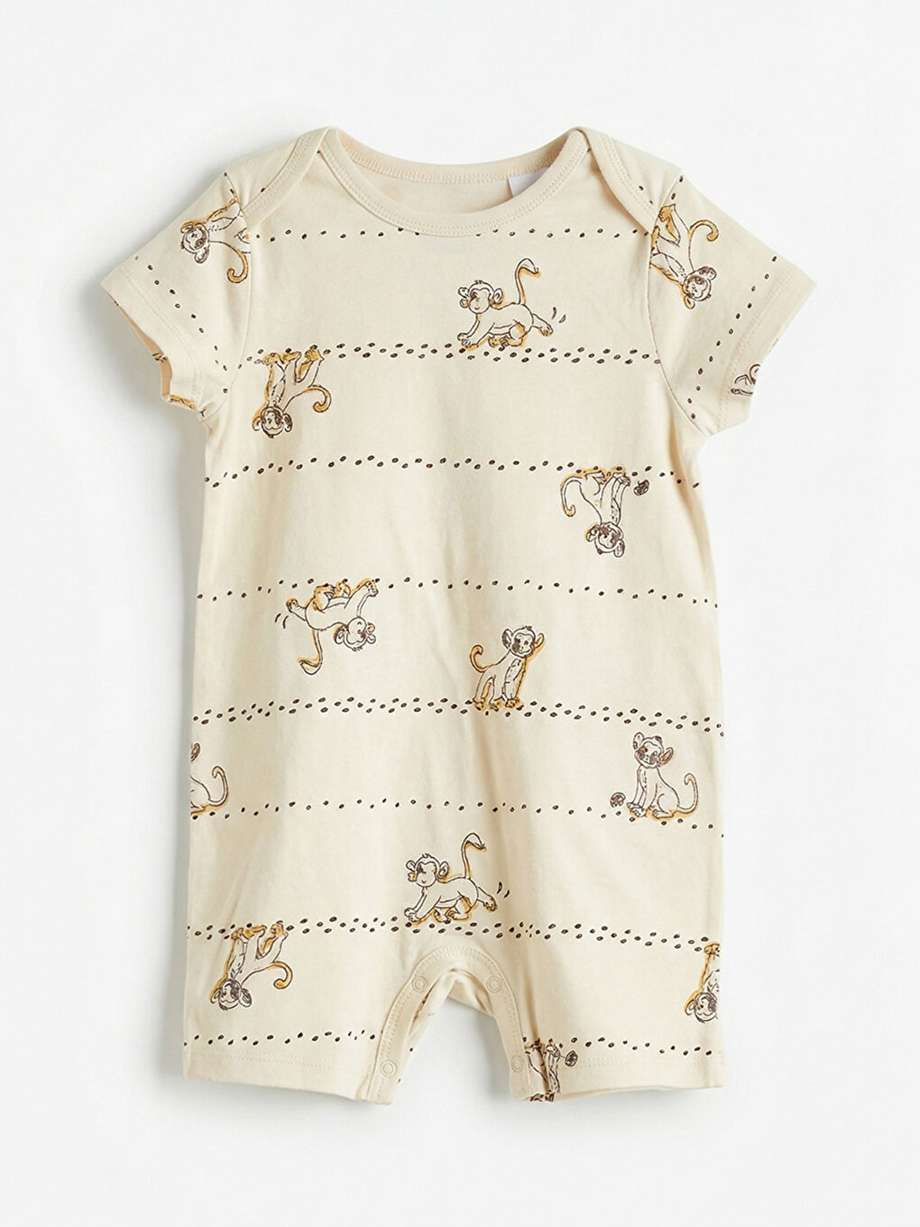 Yeşil Aslan Kral Baskılı Erkek Bebek Tulum 2'li-3