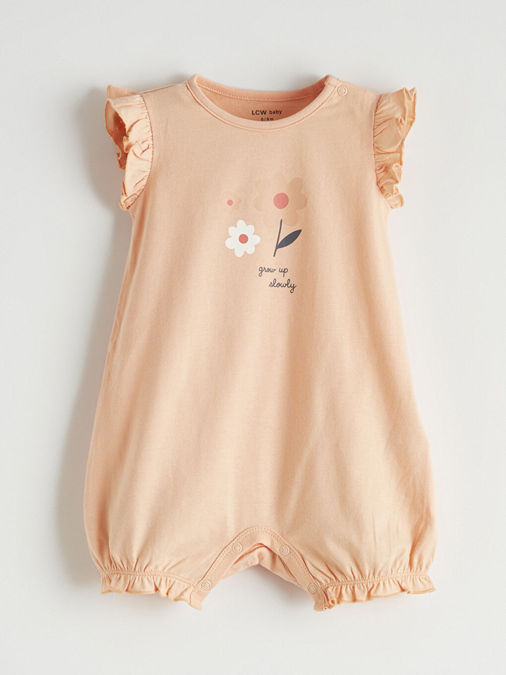 Short Sleeve Patterned Baby Girls' Jersey Jumpsuit 3-Pack-4