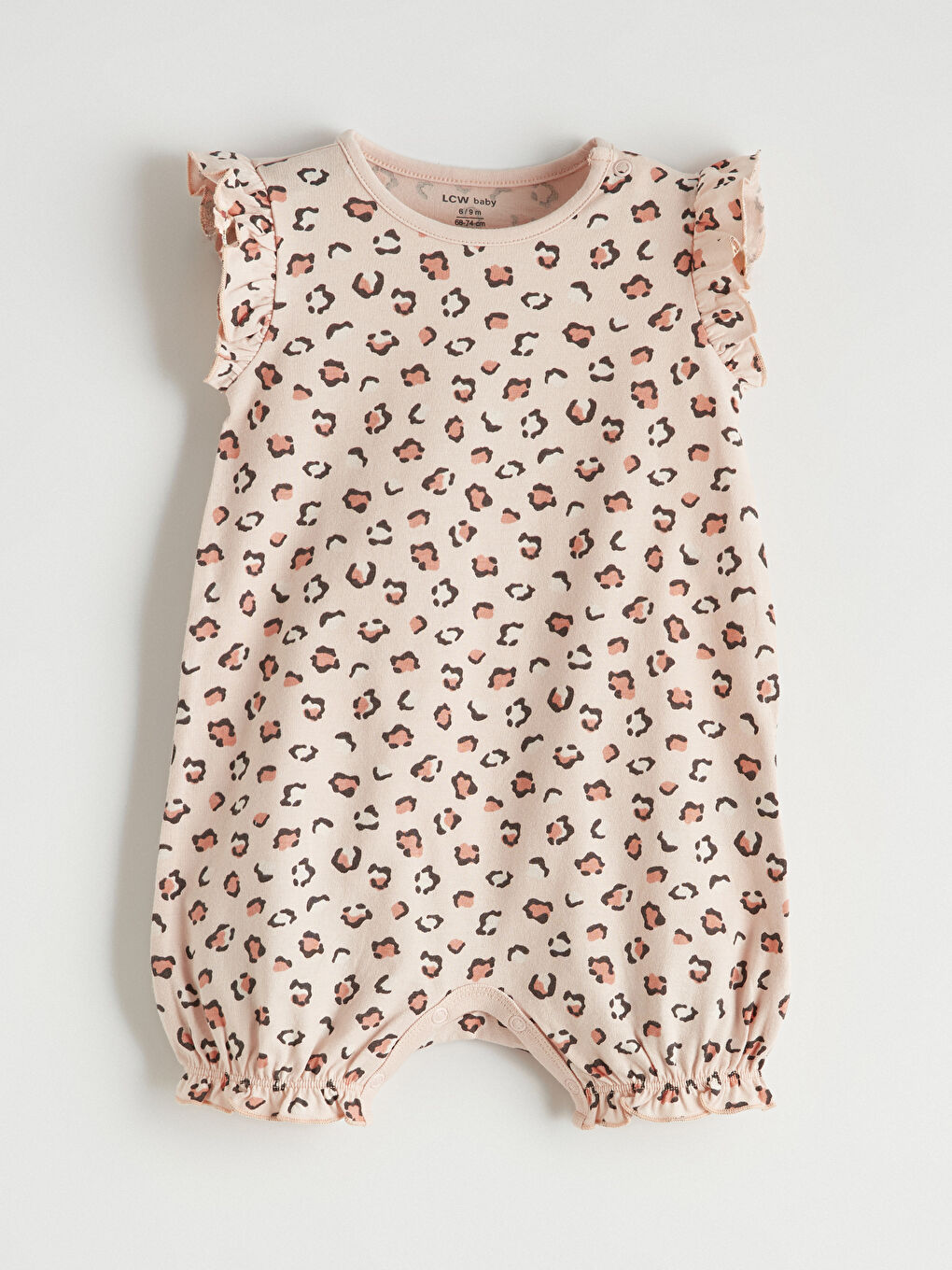 Short Sleeve Patterned Baby Girls' Jersey Jumpsuit 3-Pack-7