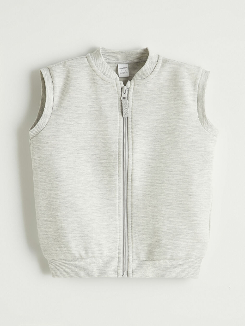 Gri Bisiklet Yaka Erkek Çocuk Yelek