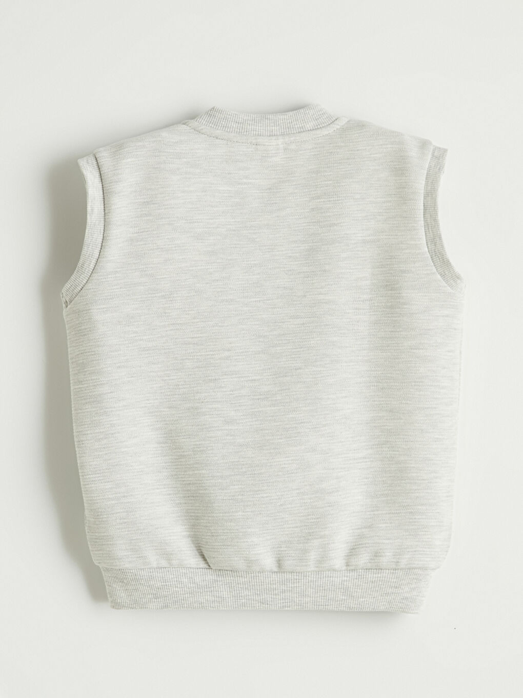 Gri Bisiklet Yaka Erkek Çocuk Yelek-2