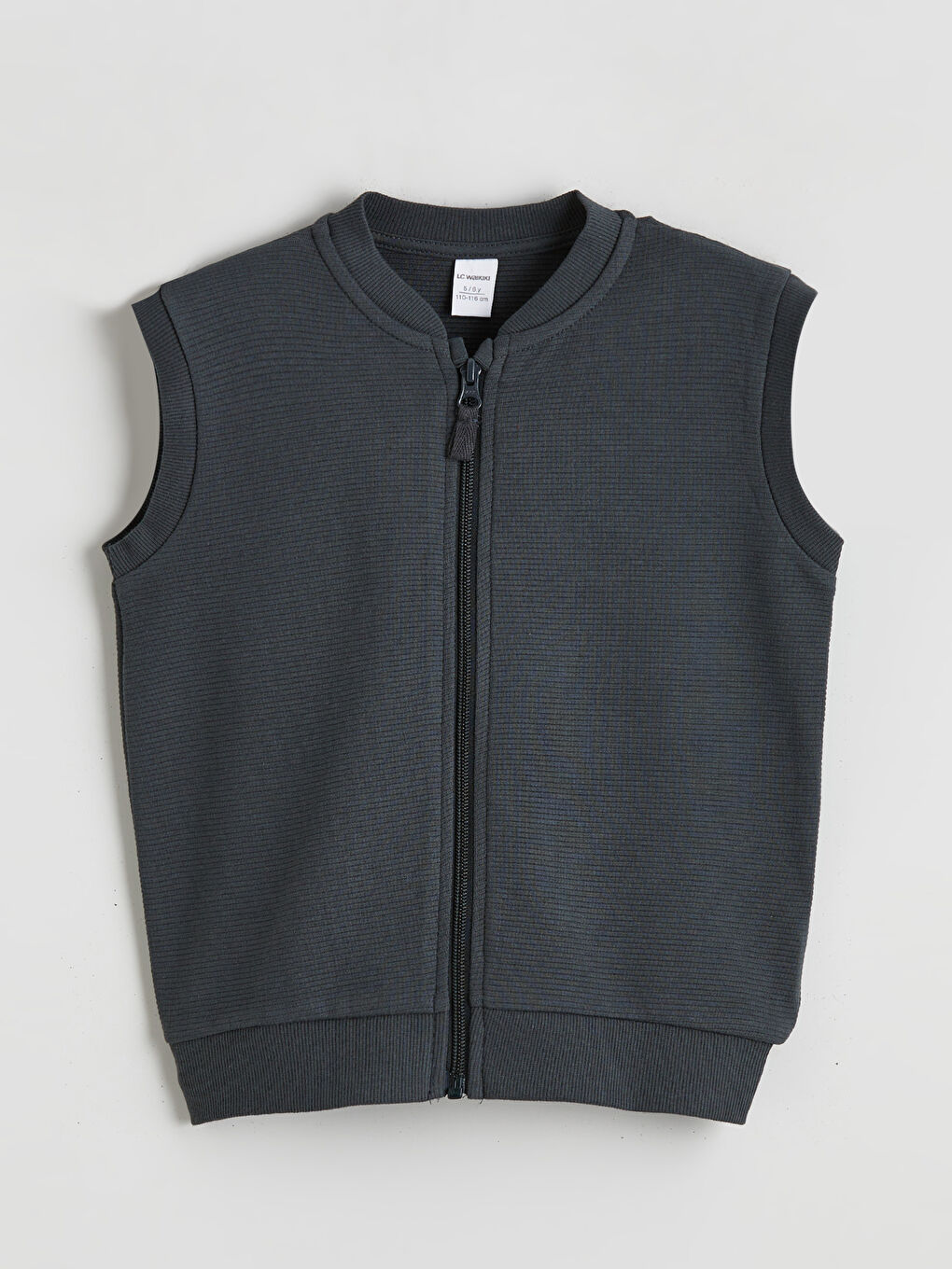 Antrasit Bisiklet Yaka Erkek Çocuk Yelek