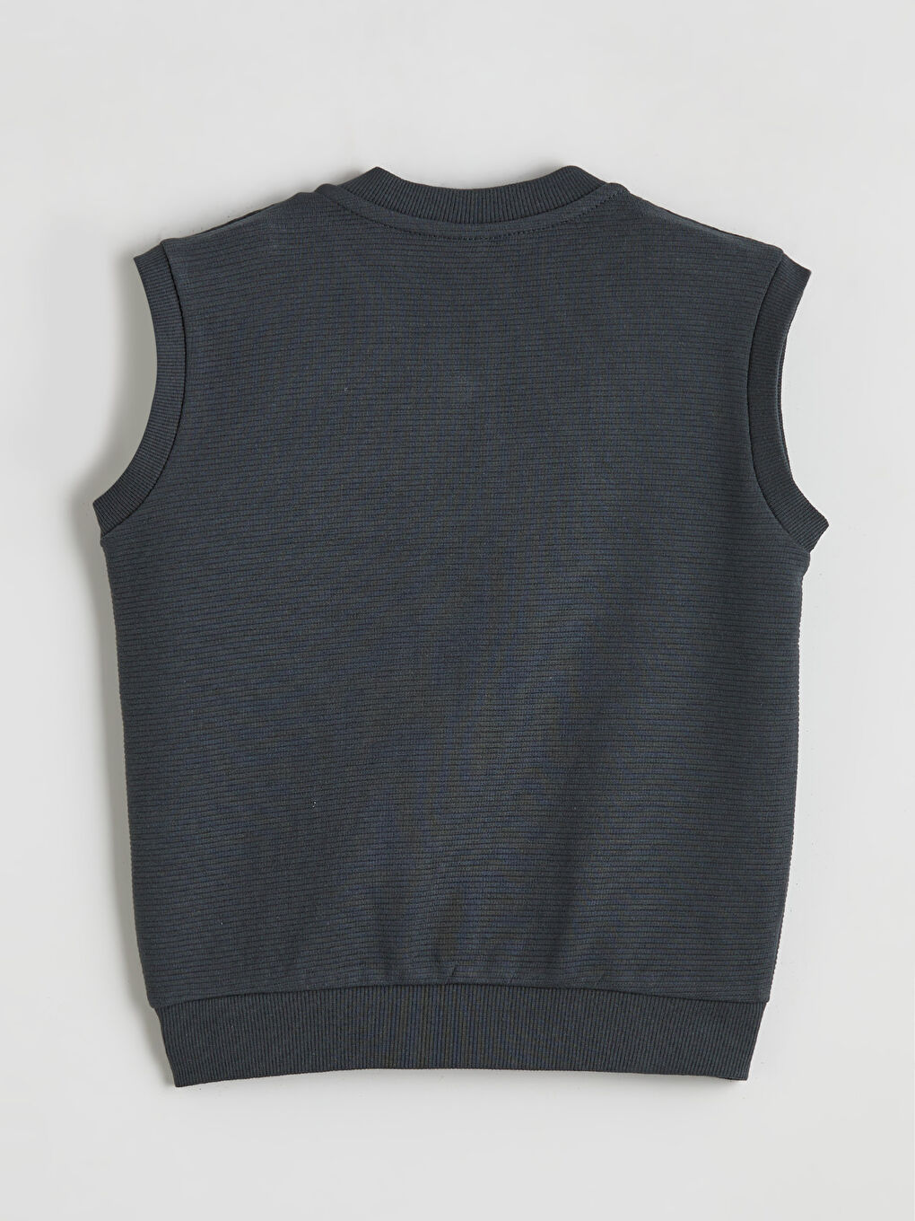 Antrasit Bisiklet Yaka Erkek Çocuk Yelek-1