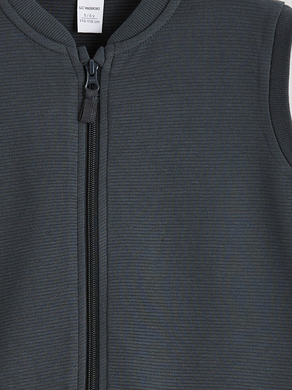 Antrasit Bisiklet Yaka Erkek Çocuk Yelek-2