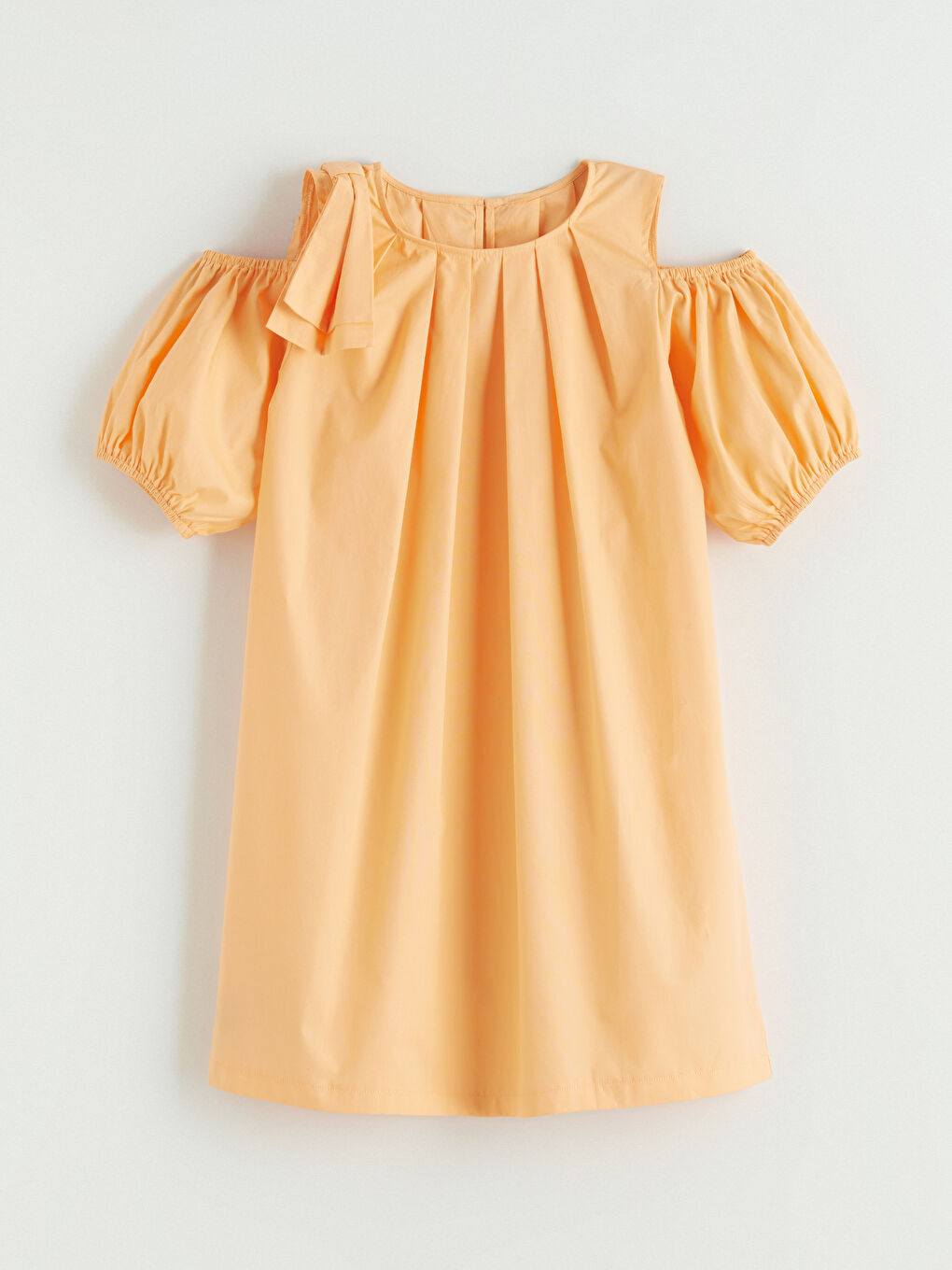 Rochie din Poplin cu Guler Rotund pentru Fete