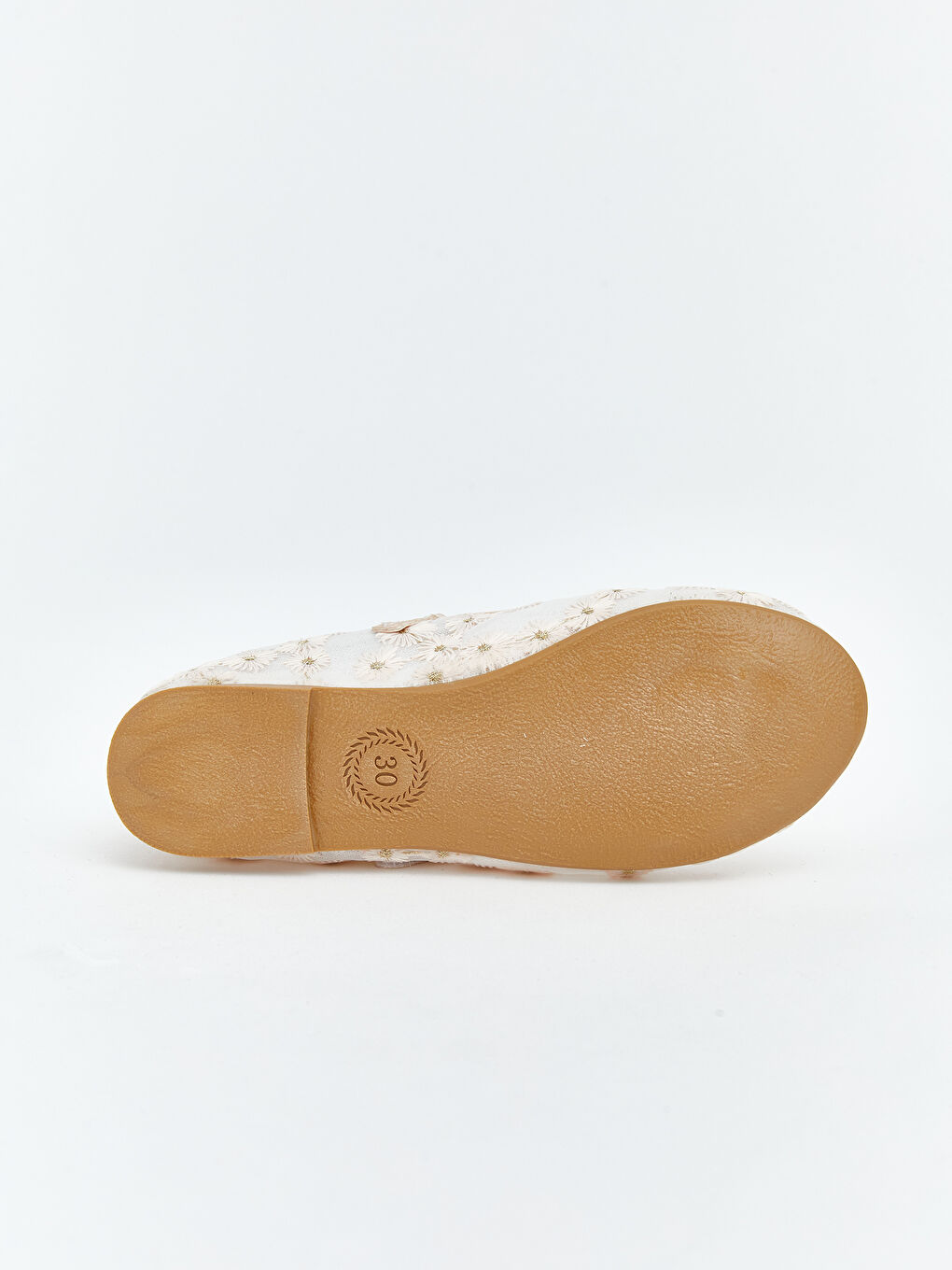 Pembe Çiçek Nakışlı Kız Bebek Babet-3