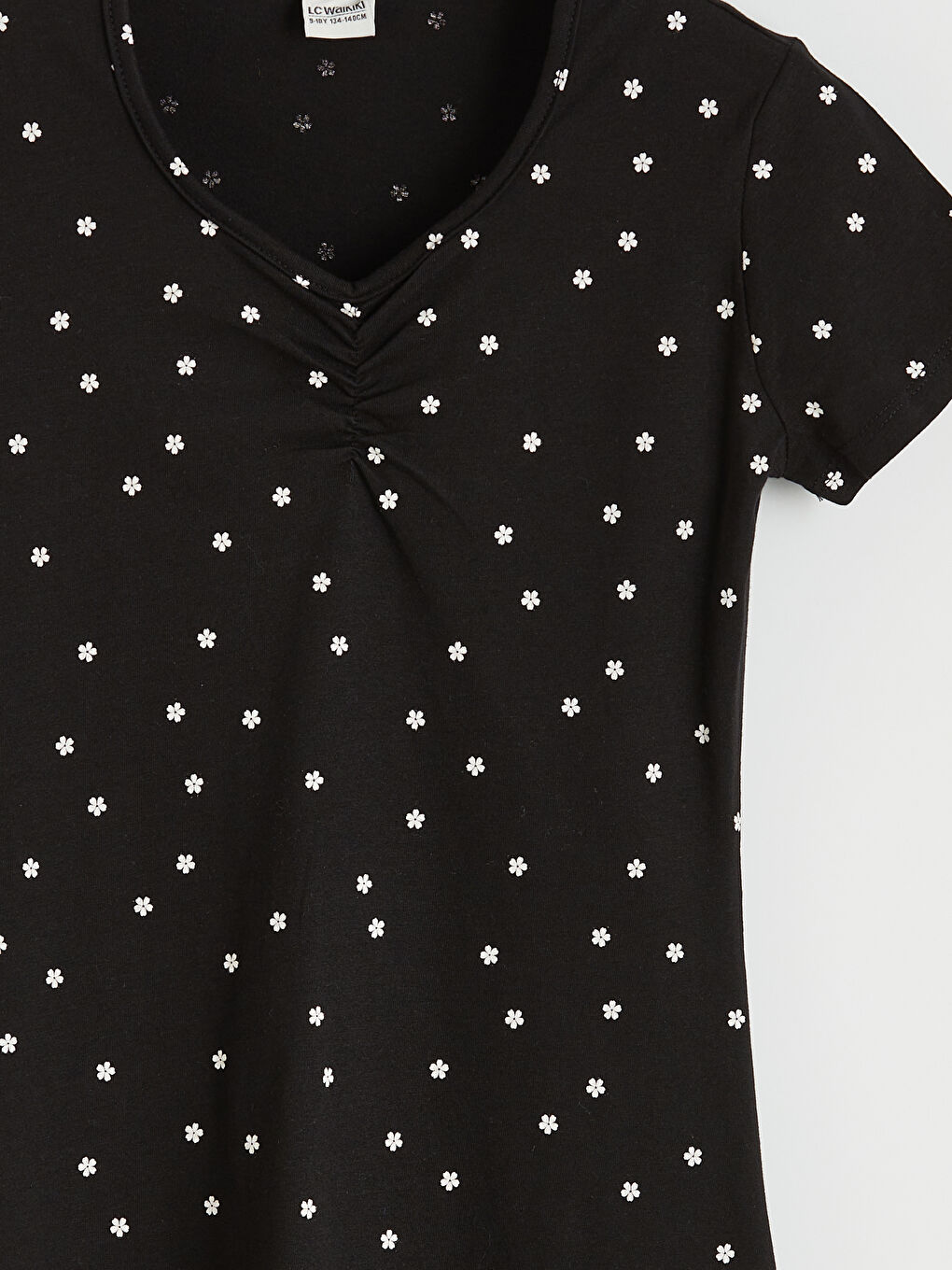 V Neck Floral Girls' Dress-2