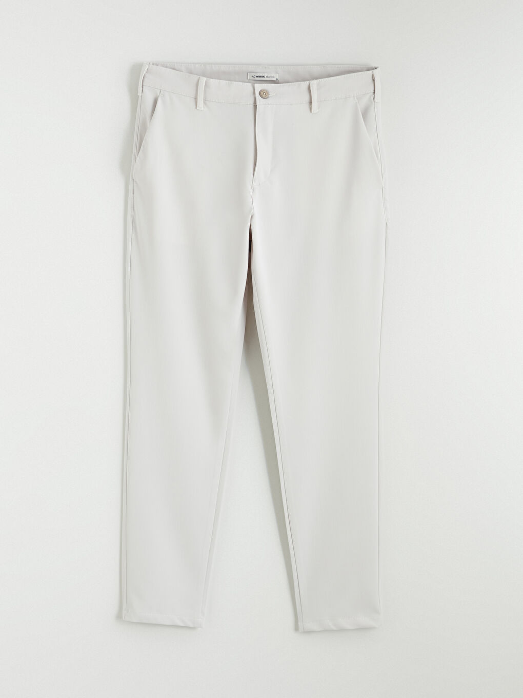 Gri Dar Kalıp Erkek Chino Pantolon-4