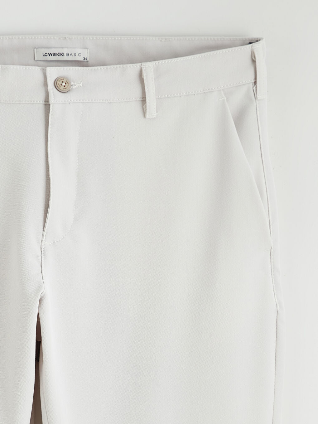 Gri Dar Kalıp Erkek Chino Pantolon-5