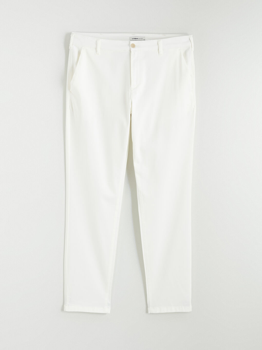 Gri Dar Kalıp Erkek Chino Pantolon-4