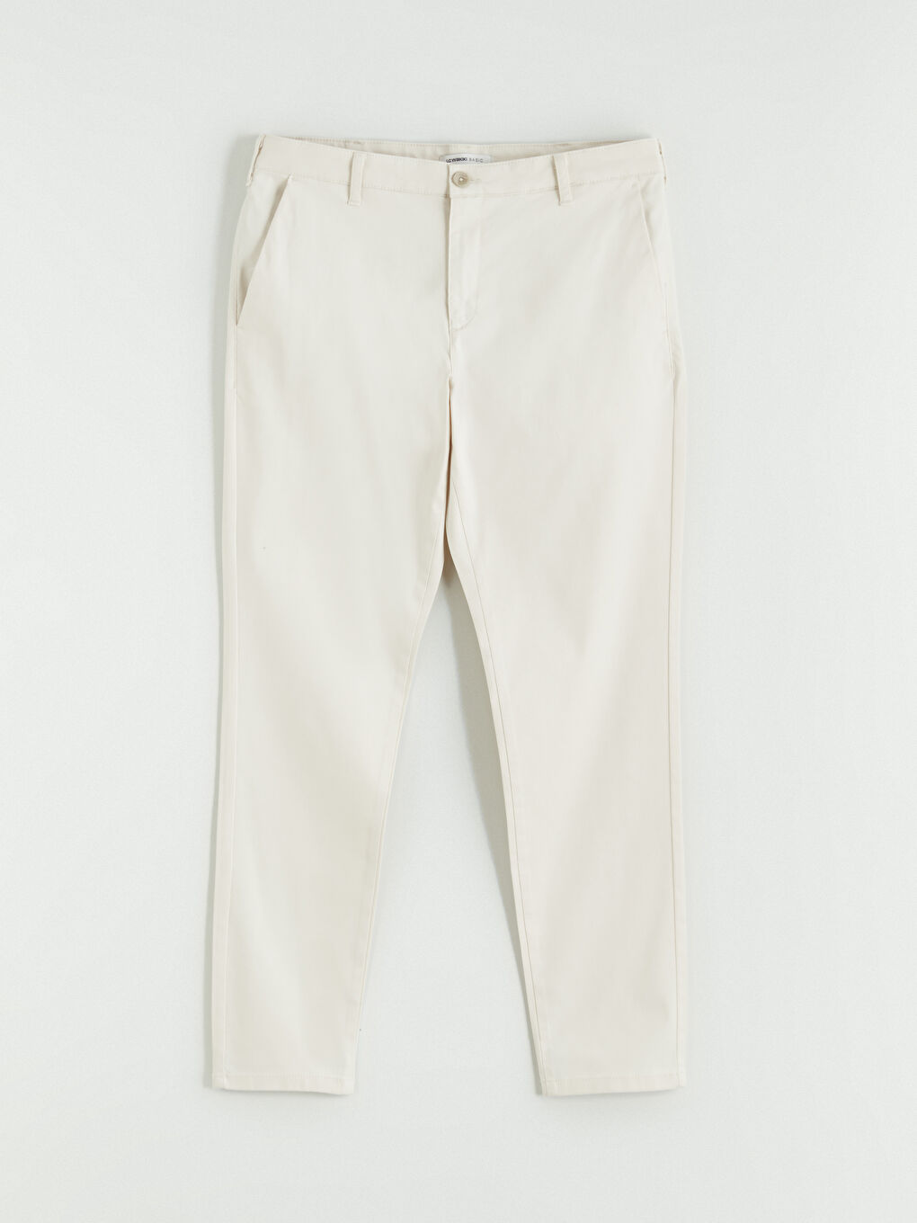 Bej Dar Kalıp Erkek Chino Pantolon-4