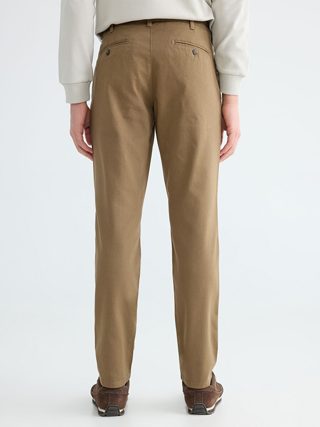 Yeşil Dar Kalıp Erkek Chino Pantolon-3