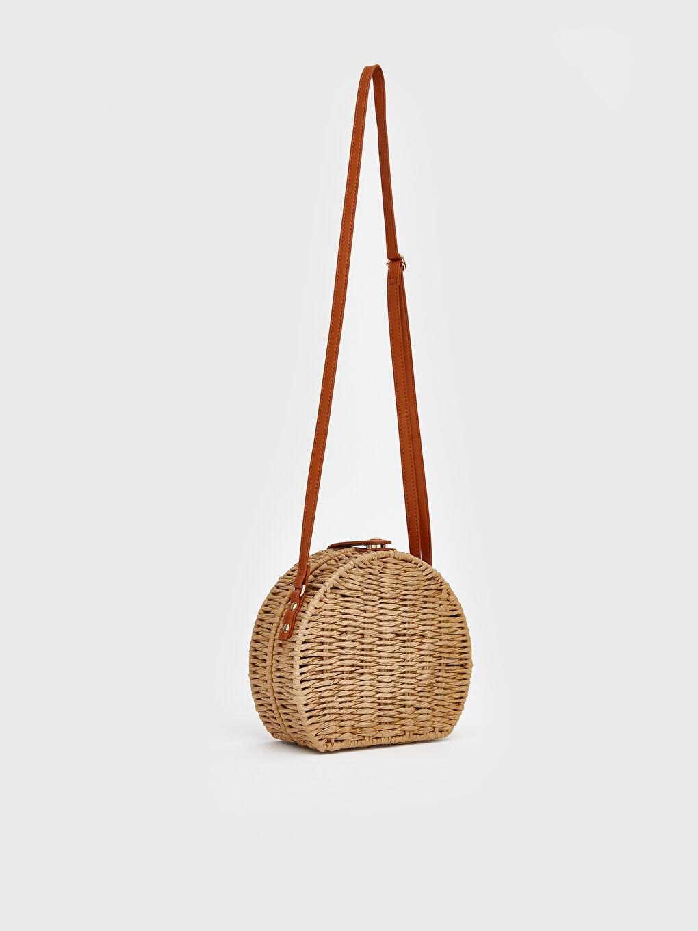 Kahverengi Omuz Askılı Kadın Hasır Omuz Çantası -1