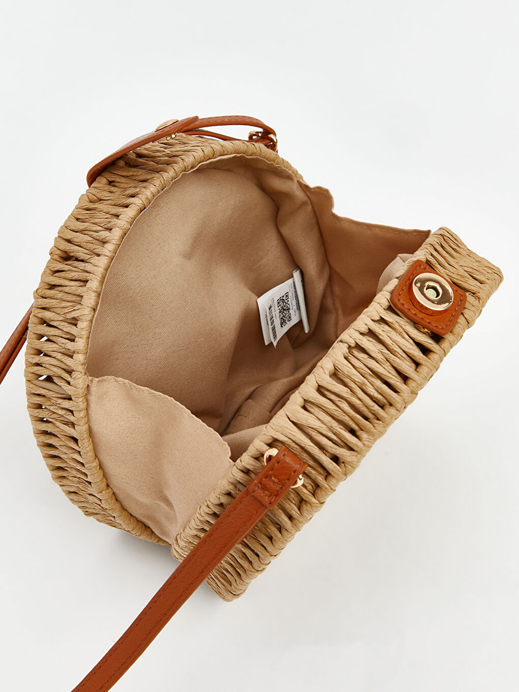 Kahverengi Omuz Askılı Kadın Hasır Omuz Çantası -3