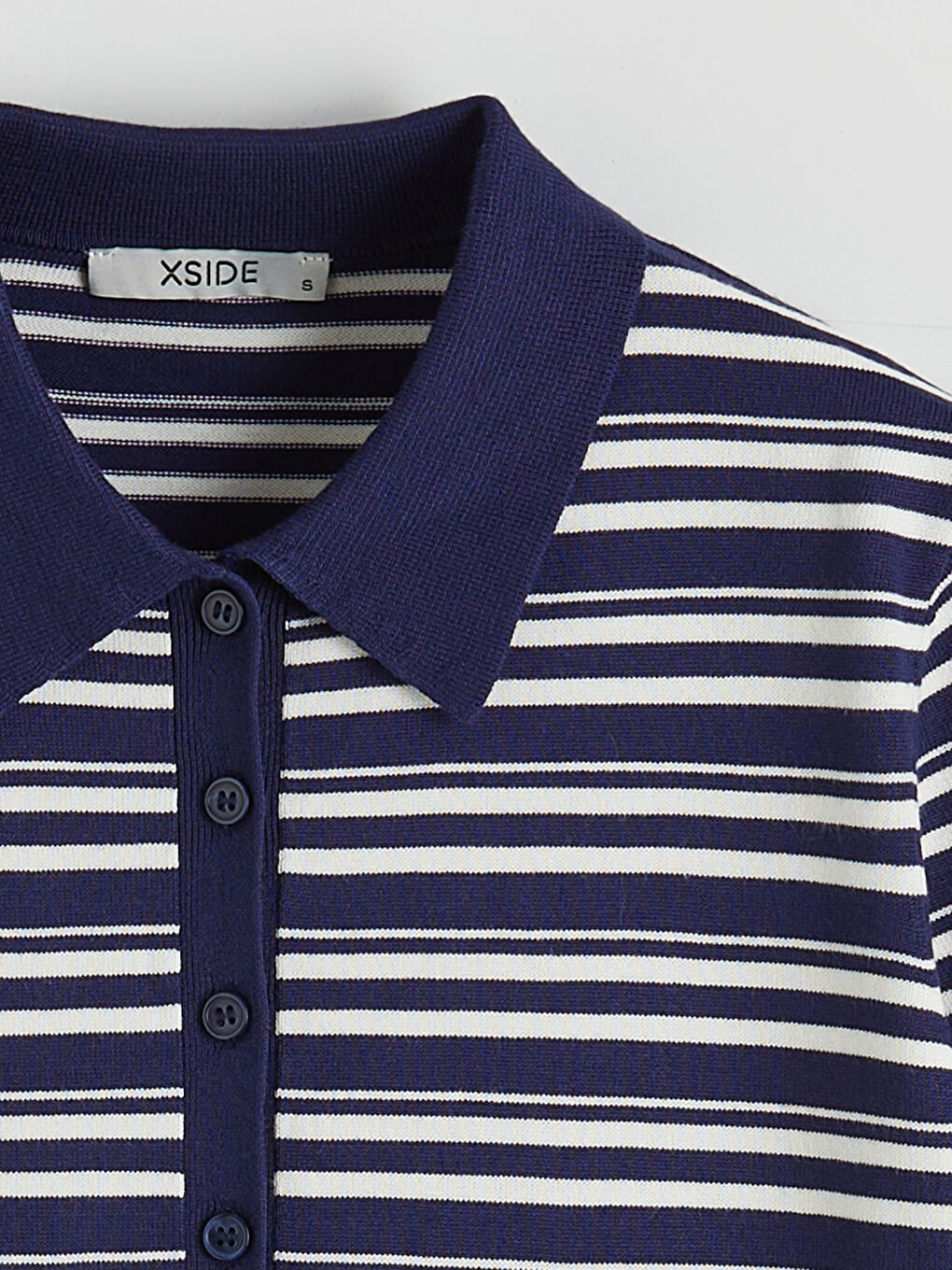 كارديجان تريكو مُخَطَّط للسيدات بياقة بولو-5