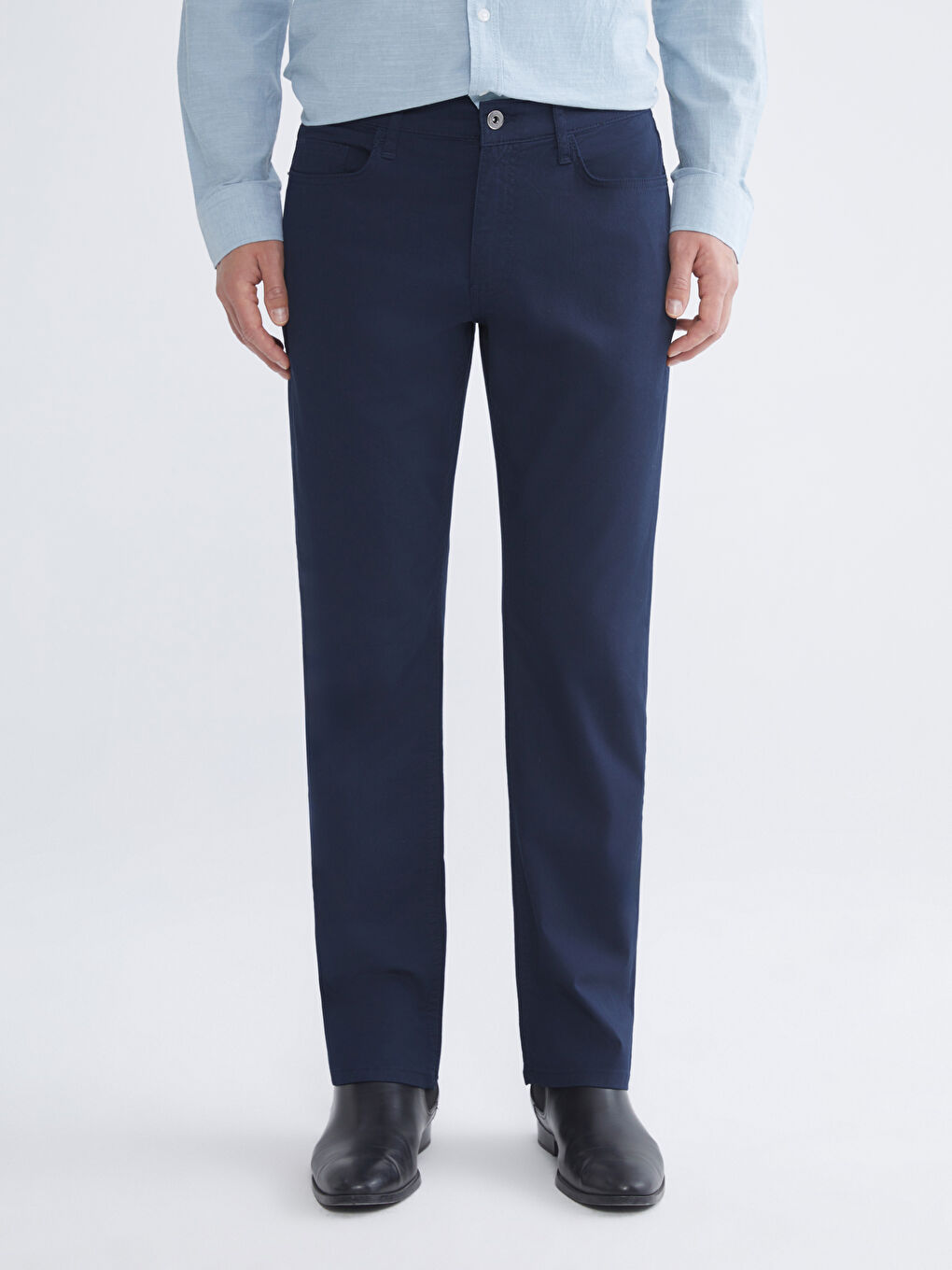 Lacivert Standart Kalıp Gabardin Erkek Pantolon-1