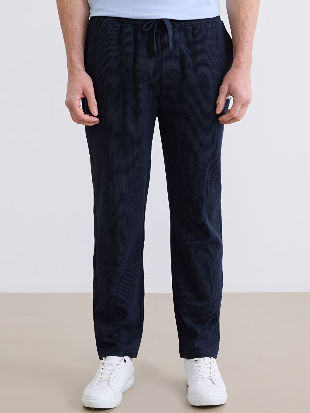 Lacivert Standart Kalıp Erkek Eşofman Altı-1