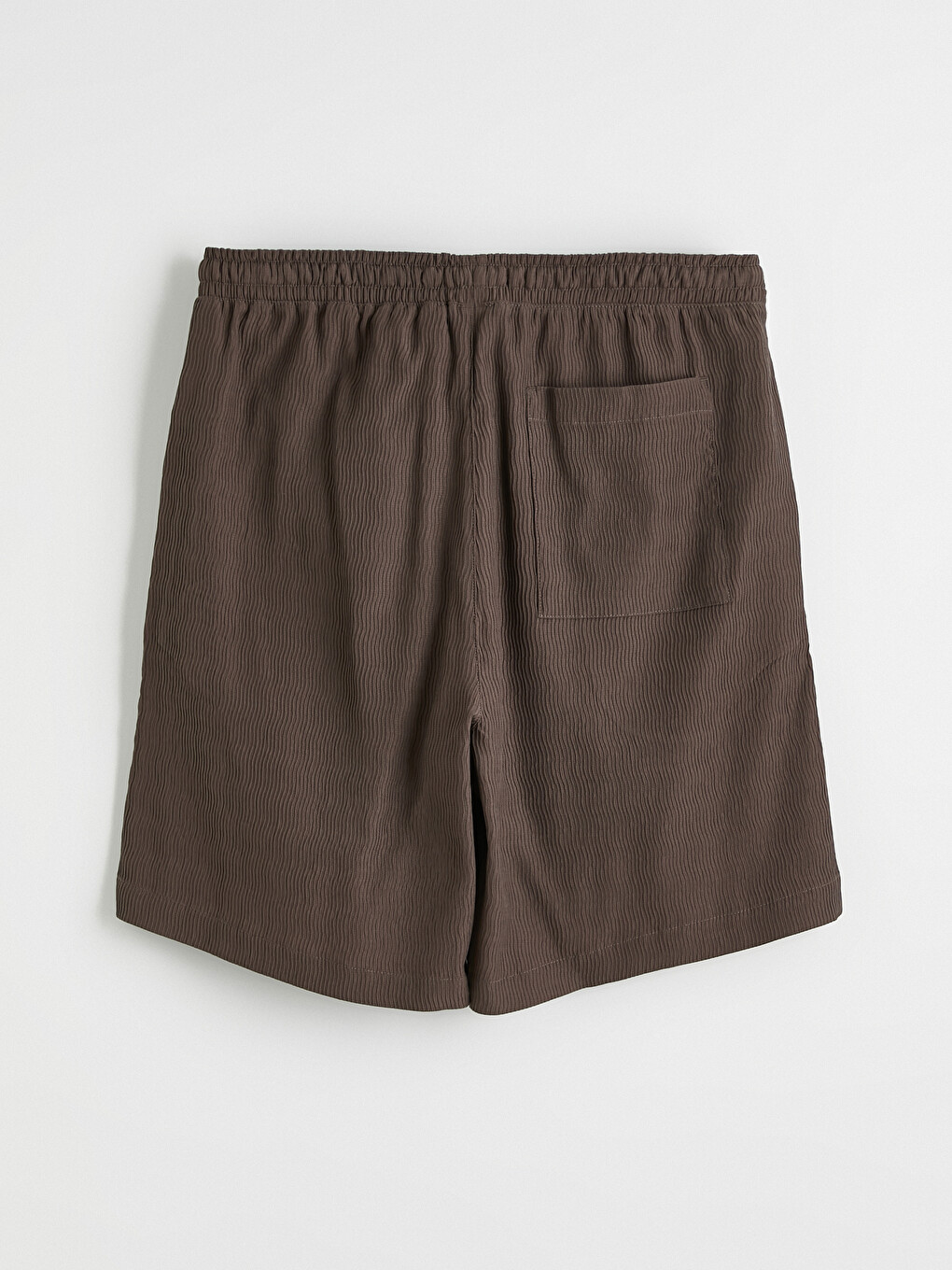 Crinkle Fabric Loose Fit Men's Shorts-12