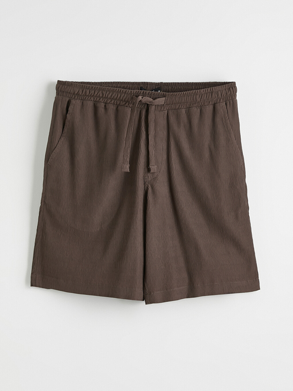 Crinkle Fabric Loose Fit Men's Shorts-8
