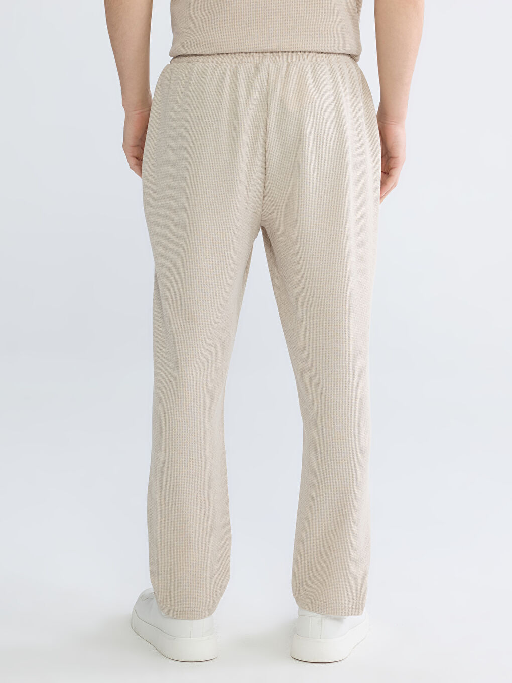 Bej Standart Kalıp Erkek Eşofman Altı-3