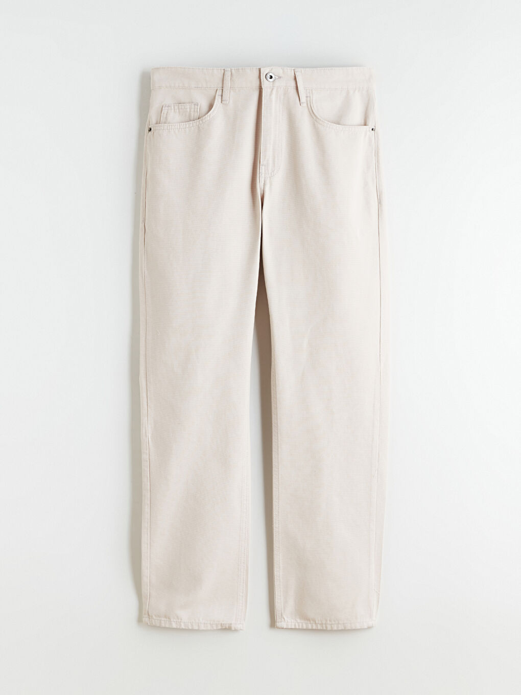 Ekru Standart Kalıp Erkek Pantolon-4