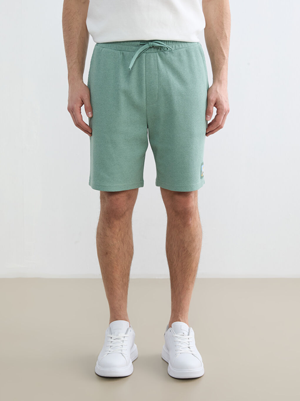 Yeşil Standart Kalıp Erkek Şort-1