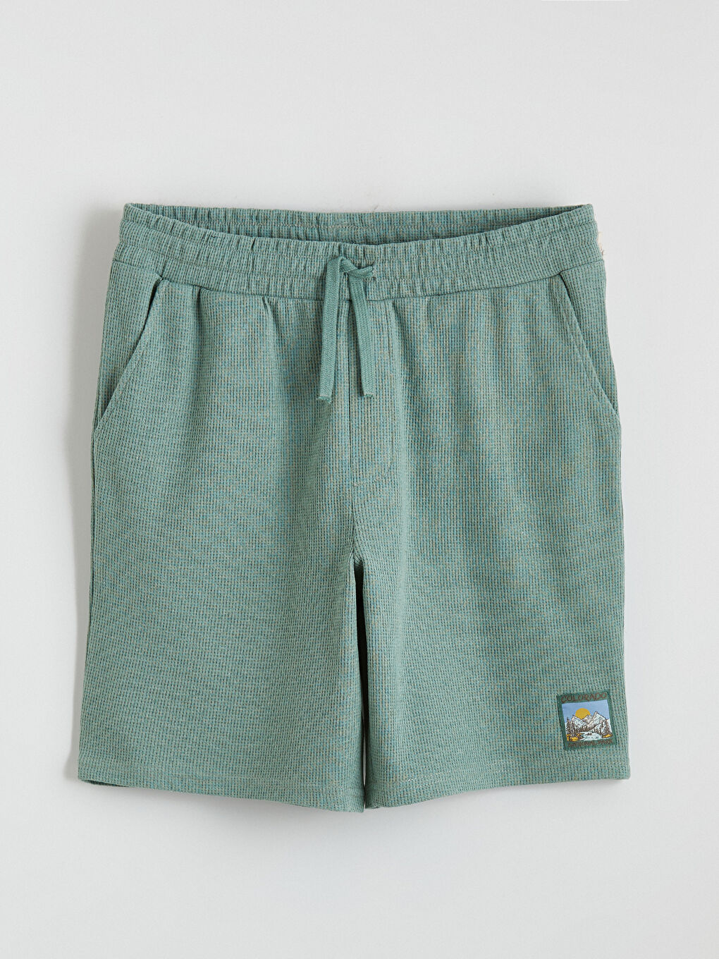 Yeşil Standart Kalıp Erkek Şort-4