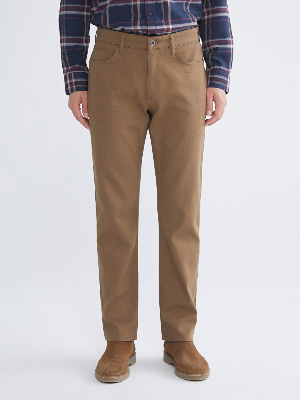 Yeşil Standart Kalıp Erkek Pantolon-1