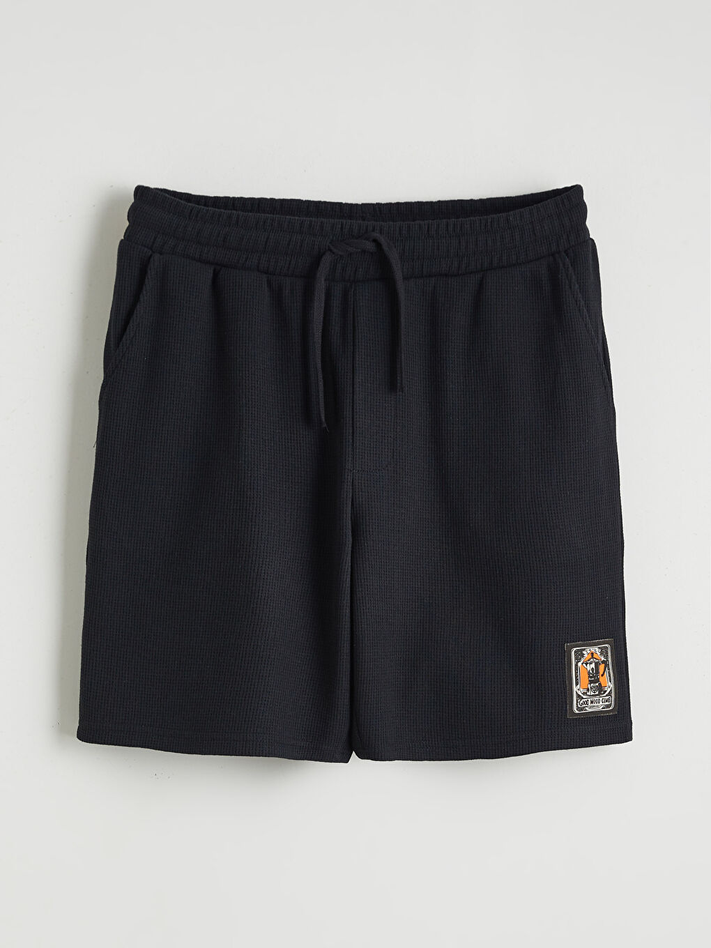 Siyah Standart Kalıp Erkek Şort-4