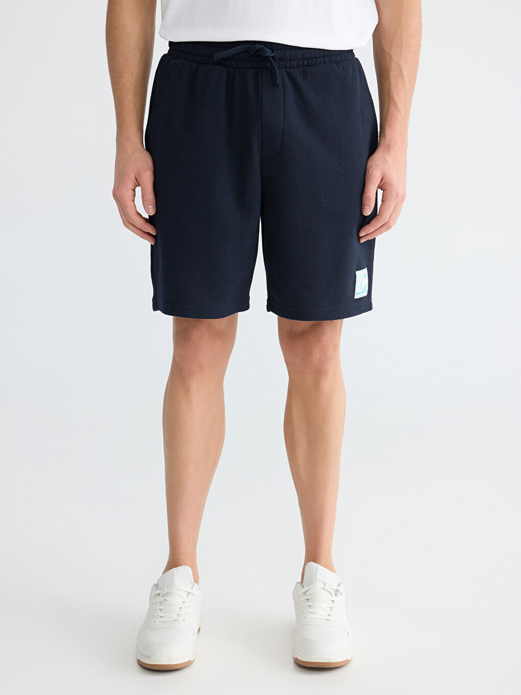 Lacivert Standart Kalıp Erkek Şort-1