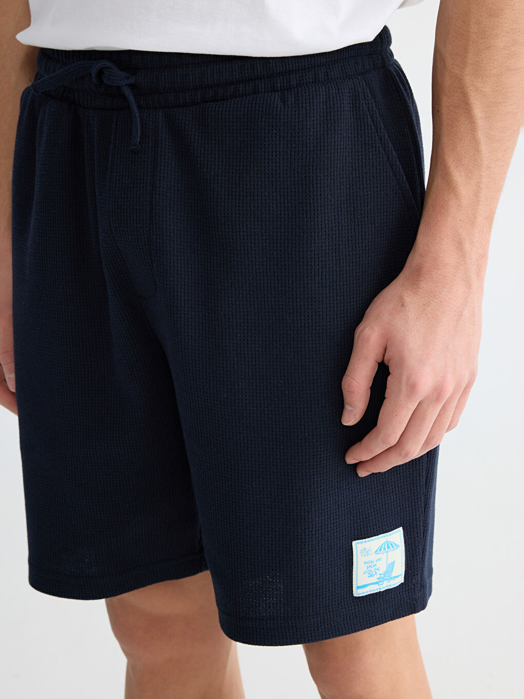 Lacivert Standart Kalıp Erkek Şort-2